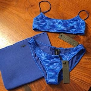 Triangl bathing suit, size xs, blue shimmer